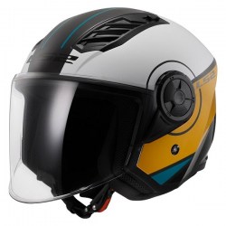 /capacete aberto LS2 OF616 airflow cover castanho_1